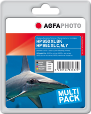 ORIGINAL Agfa Photo Multipack nero / ciano / magenta / giallo APHP950SETXLC 950XLBK+951XLC,M,Y ~6800 Seiten Agfa Photo C2P43AE (950 XL / 951 XL)