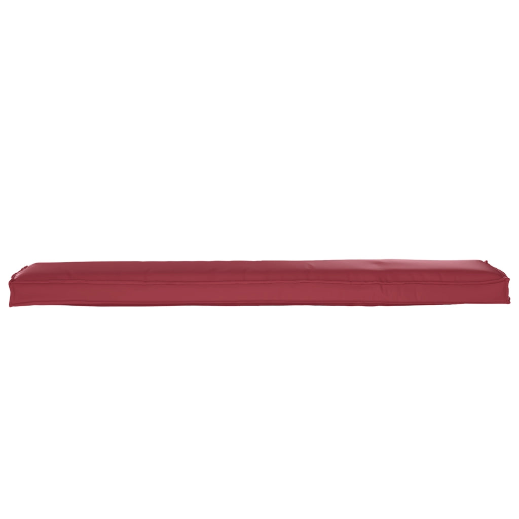 Cuscino per panchina Rosso vino 180x40x8 cm Tessuto Oxford