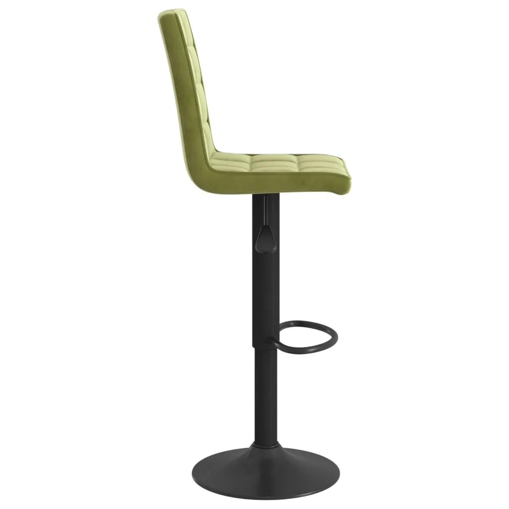 Sgabelli da Bar 2 pz Verde Chiaro in Velluto 335765