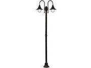 1pz lampione 2 luci su palo modello parigi - 2x100w ip44 cm.76x230h. colore ner cod:ferx.fer102940