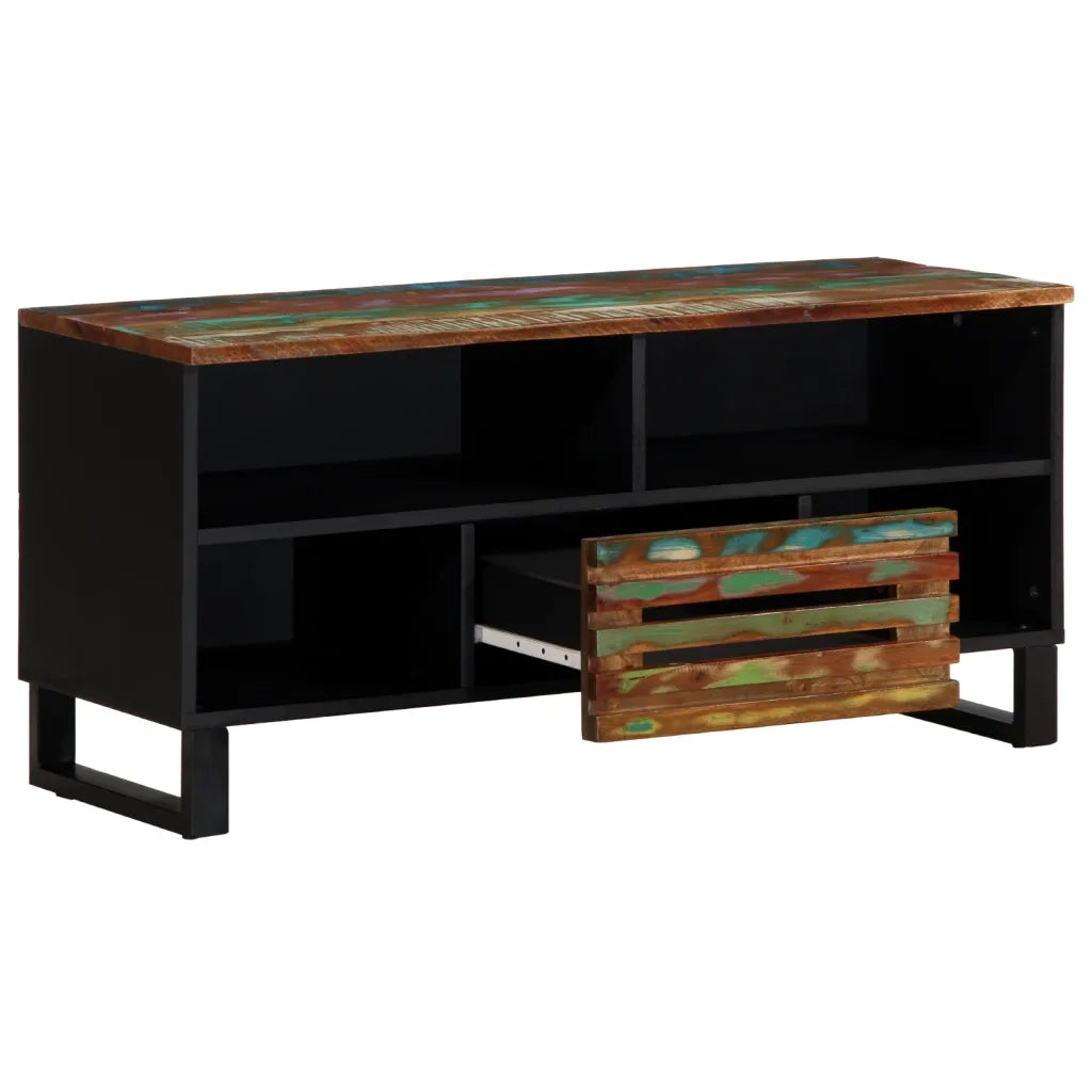 Mobile Porta TV-Mobile per TV-Credenza TV 100x34x46 cm in Legno Massello di Acacia 779852