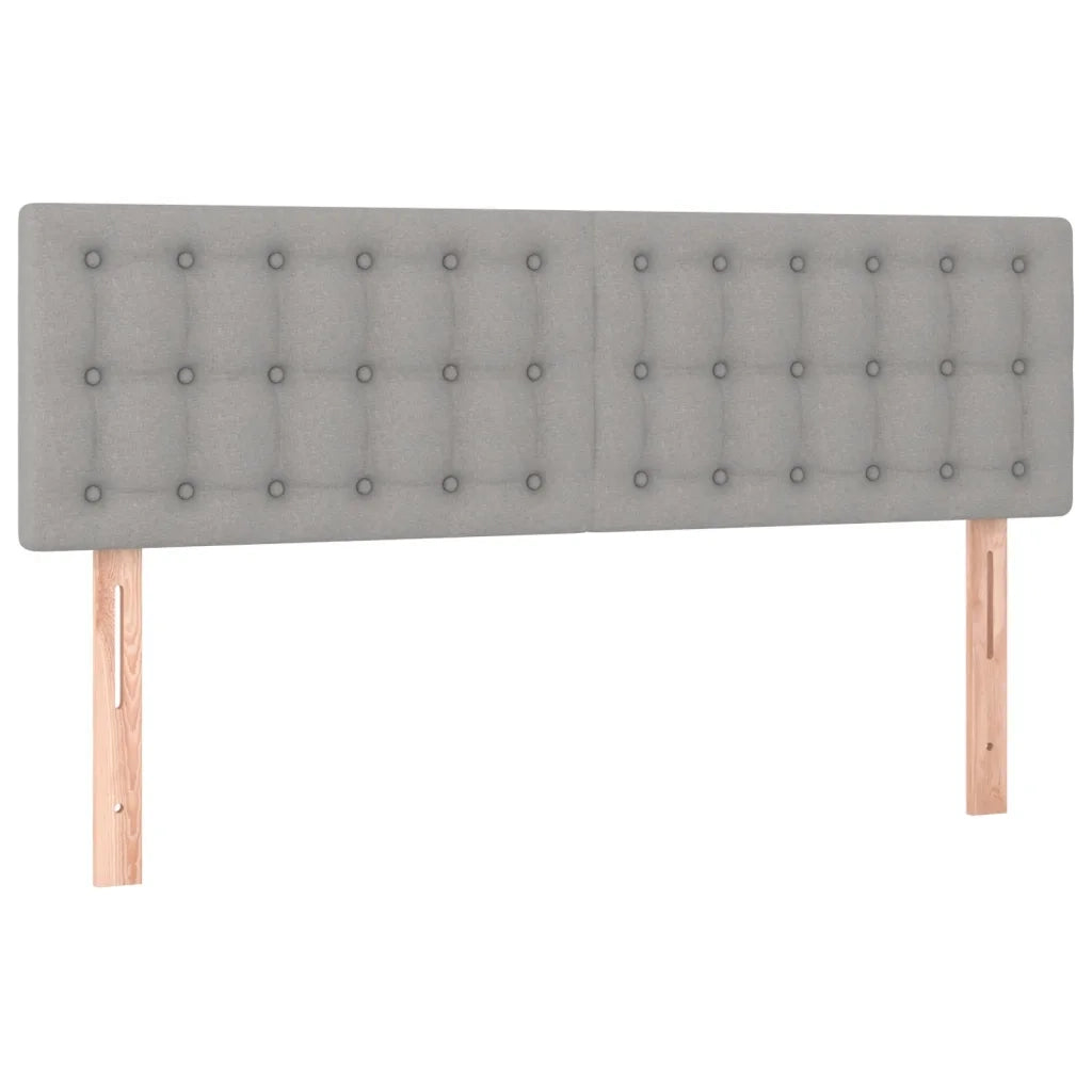 Giroletto a Molle con Materasso Grigio Chiaro 140x200cm Tessuto 3130593