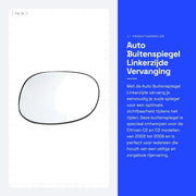 Specchio Esterno Sinistro Auto - Sostituzione - Non Riscaldato - Vetro Bianco - Adatto per Citroen C2 C3 - Modello 2003-2009