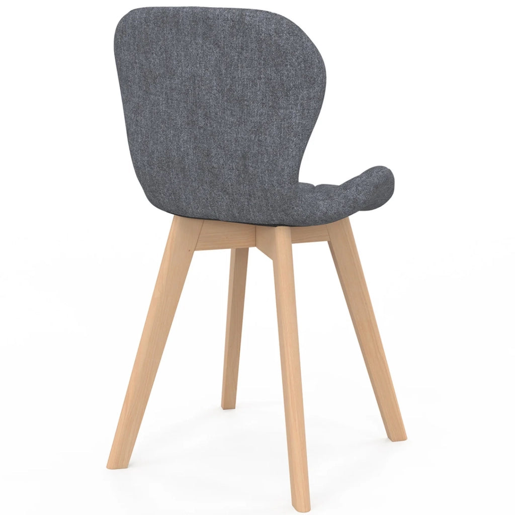 IDMarket - Set di 6 sedie da pranzo ROBINE in tessuto grigio scuro