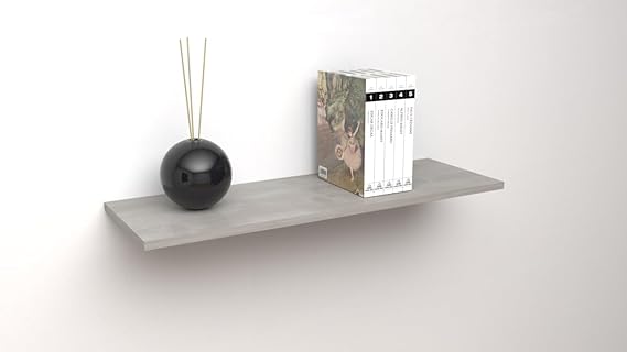 Mensole da Muro classiche in Legno nobilitato spessore 1.8 cm 90x45 Cemento