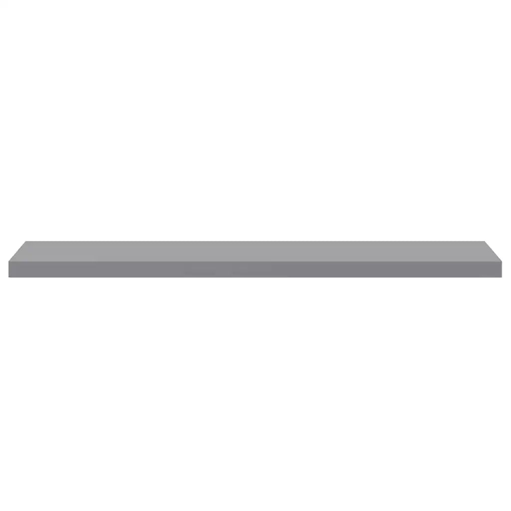 2 pz Scaffali a Parete | Ripiano a parete | Mensole a Parete Grigi 120x23,5x3,8 cm in MDF