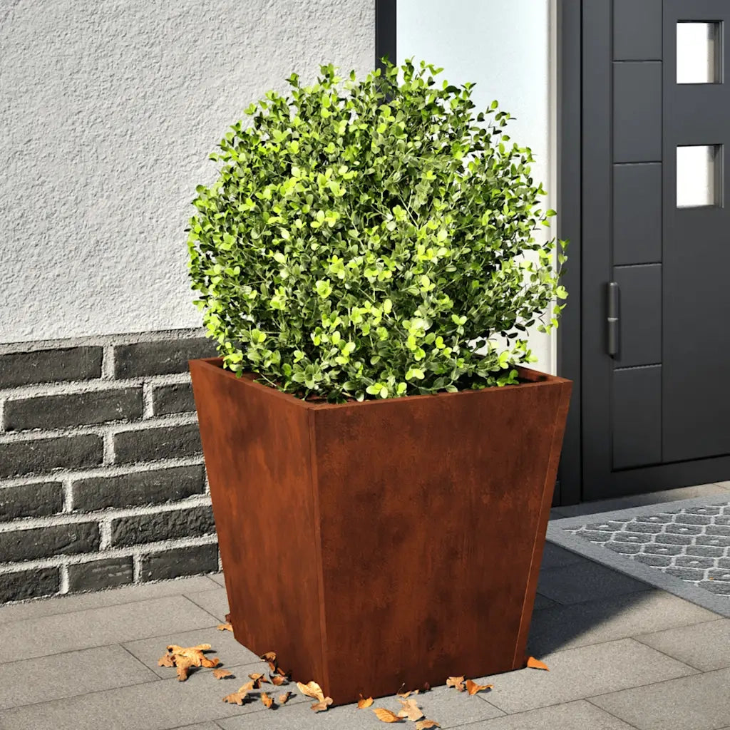 Fioriera | Cassetta per fiori | Vaso da Giardino 40x40x40 cm in Acciaio Corten