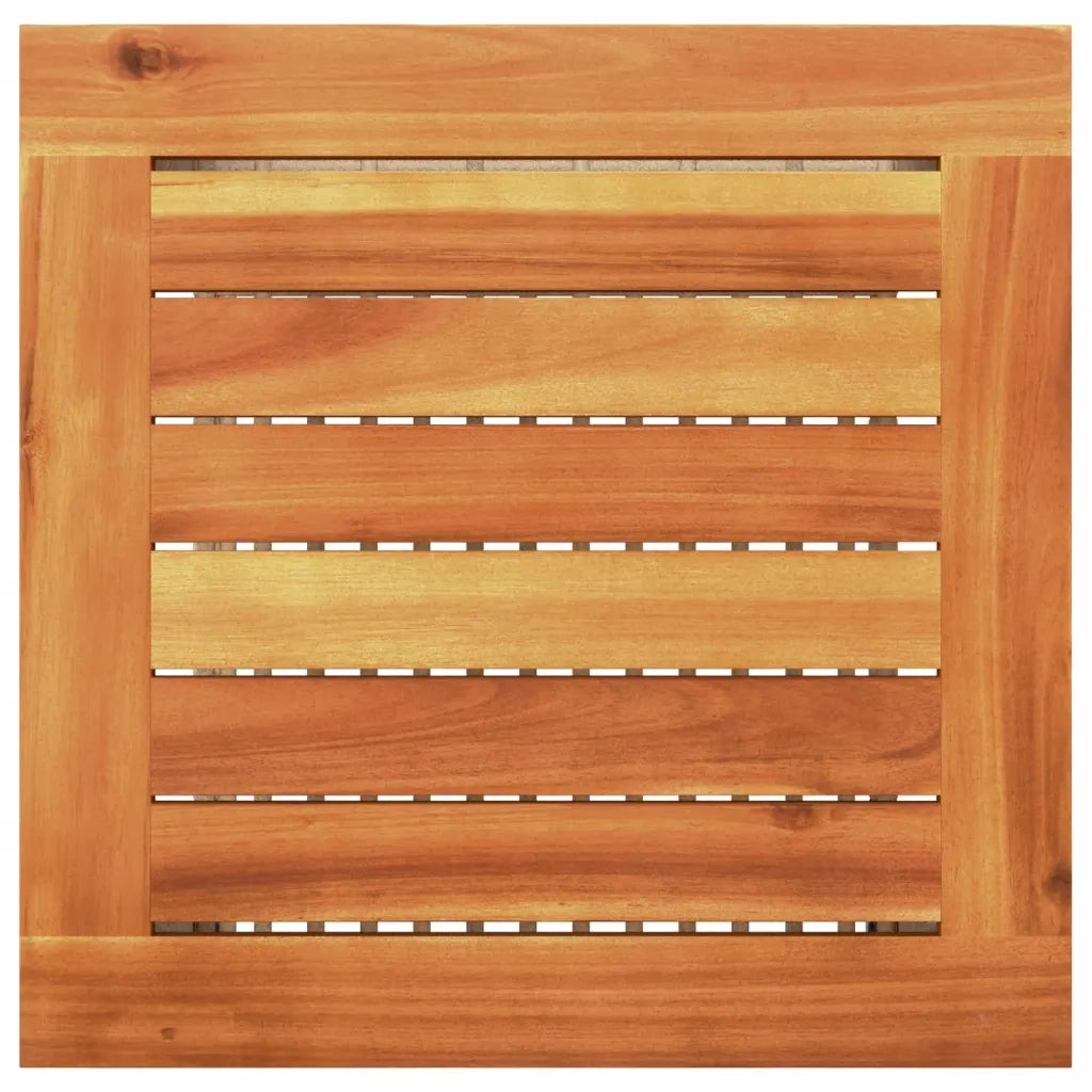 Tavolo da Giardino | Tavolino da esterno Beige 40x40x42 cm Polyrattan e Legno Acacia