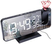 Alarme - Alarme con proiezione - Radio sveglia con ingresso USB - Grande schermo LED - Sveglia doppia
