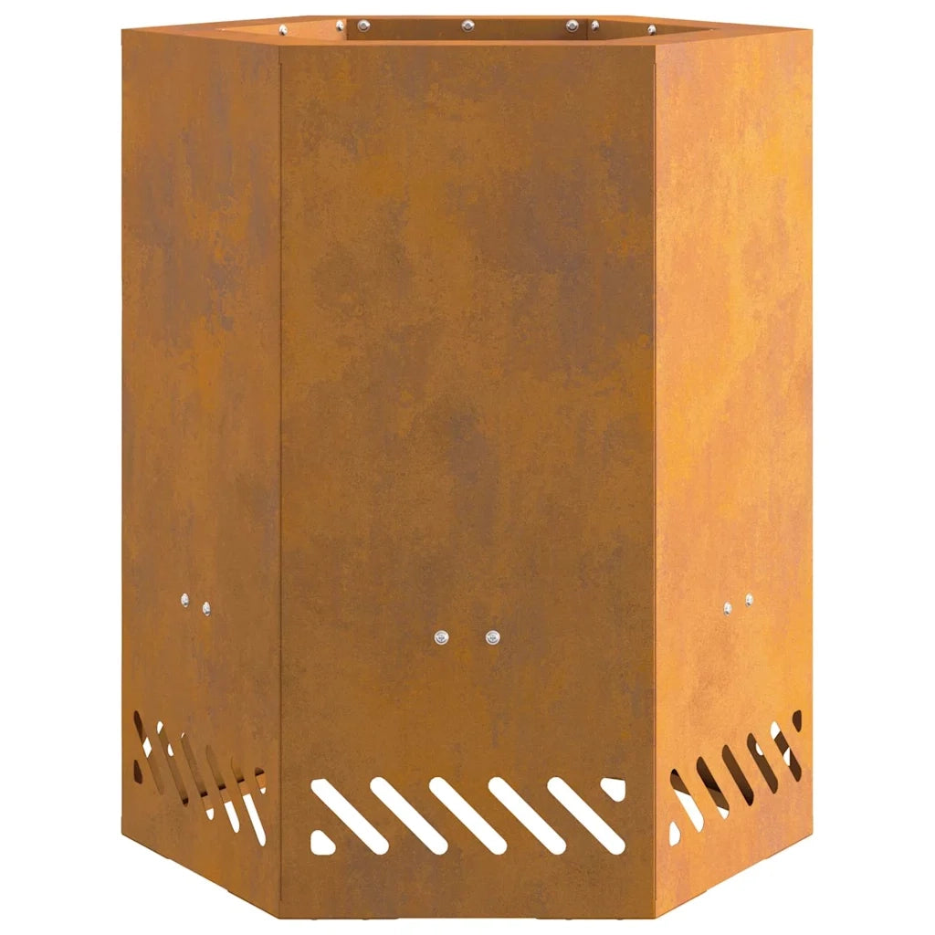 Focolare-Stufa-Camino Senza Fumi Marrone 38 x 38 x 51 cm Acciaio 714495