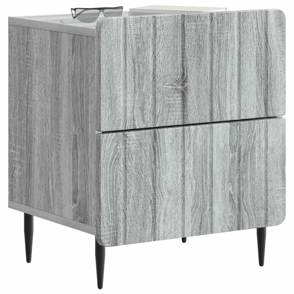 Armadio da Notte 2 pcs Grigio Sonoma 43 x 34,5 x 49,5 cm 894308