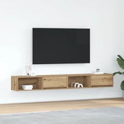 Mobili Porta TV 2pz Rovere Artigianale 100x31x25,5cm Truciolato