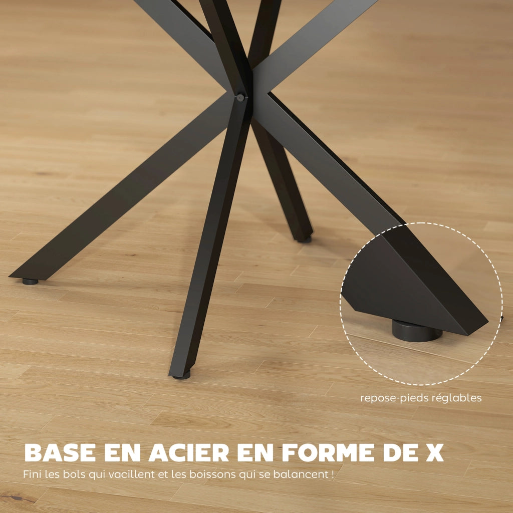 Tavolo da pranzo allungabile ovale 4-6 persone ¨C Xylo ¨C effetto legno naturale 100-135 cm