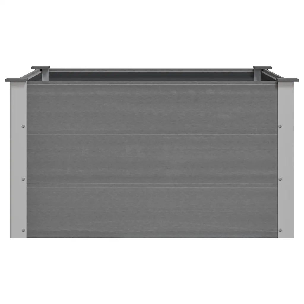 Letto Rialzato da Giardino in WPC 100x100x54 cm Grigio 43605