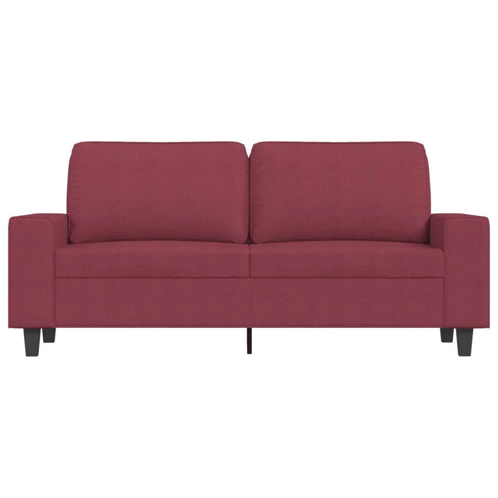 Divano a 2 Posti Rosso Vino 140 cm in Tessuto 359397