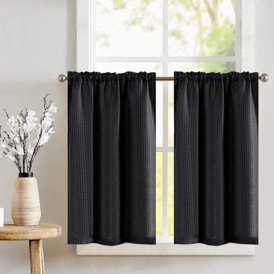 Bistrogordino a vela per cucina - Set da 2 - Nero - 90 x 90 cm