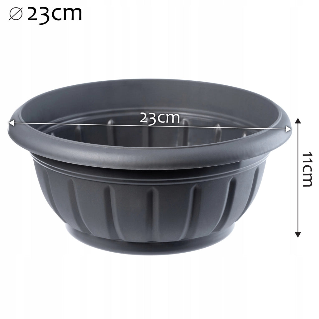 KADAX Coprivaso per fiori, ciotola, cimitero, tomba, fiori, plastica, cimitero, 23 cm, 2 pezzi