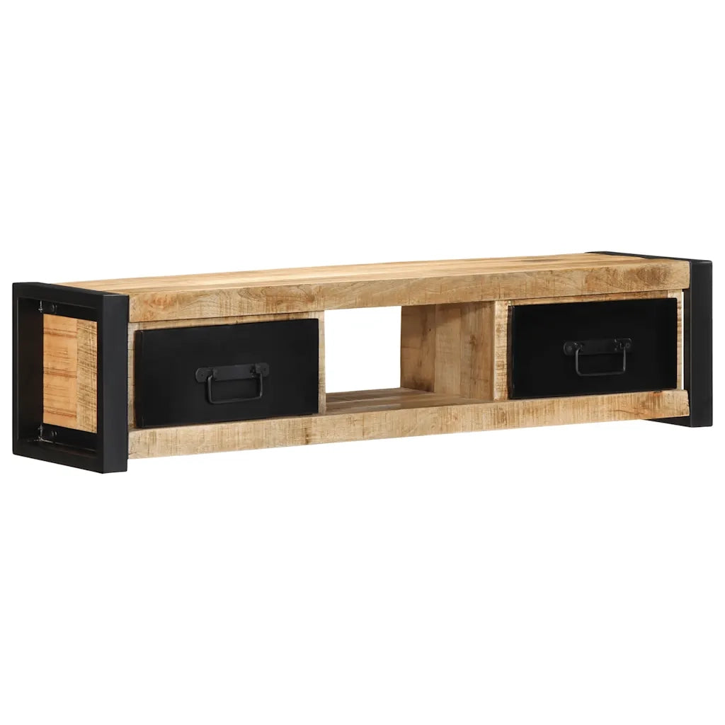 Mobile Porta TV 100x30x25 cm in Legno Massello di Mango Grezzo 4013597