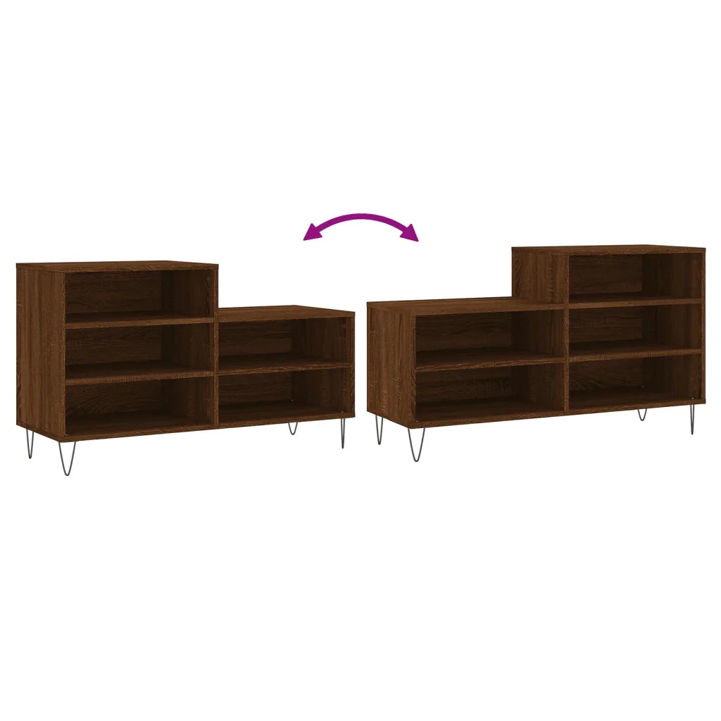 Scarpiera | Mobile per scarpe Rovere Marrone 102x36x60 cm in Legno Multistrato