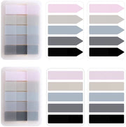 Etichette adesive trasparenti per note 600 pezzi - Water- e abrasione resistente - colore Morandi - rimovibili