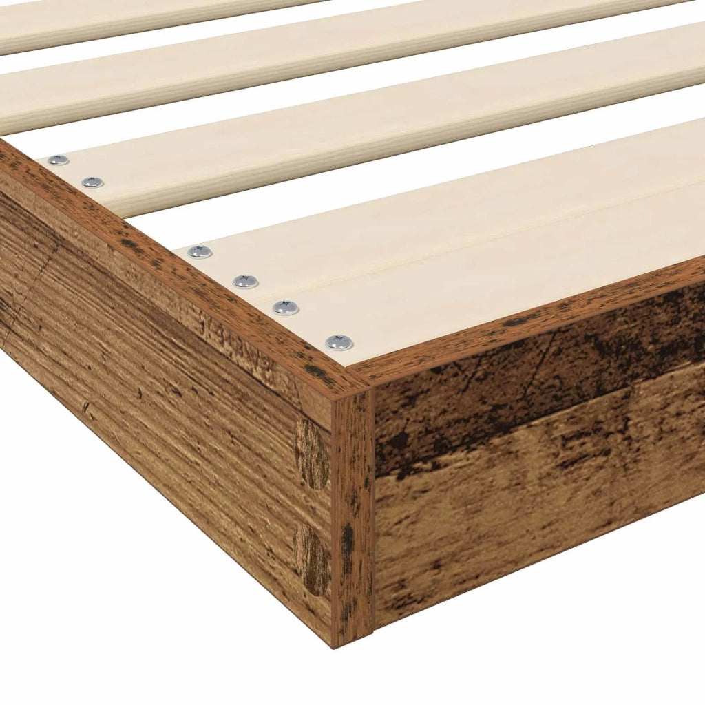 Struttura letto a terra Legno vecchio 90 x 190 cm 893530