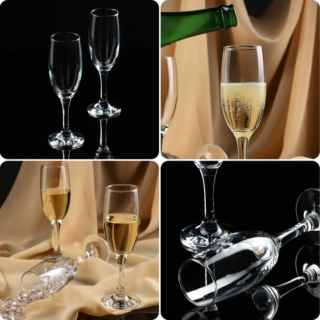 Set di 6 bicchieri da champagne/prosecco KADAX da 190 ml