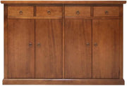 Madia credenza legno 4 porte 4 cassetti arte povera bassano 160x40x110 - Mobili 2G