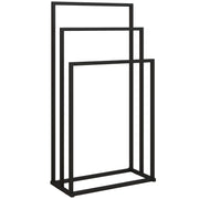 Portasciugamani da terra con 3 barre, scaletta in acciaio, 45 x 21,5 x 85 cm