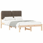 Letto matrimoniale | Letto per adulti | Letto con Testiera Rivestita Talpa 120 x 190 cm Pino massello