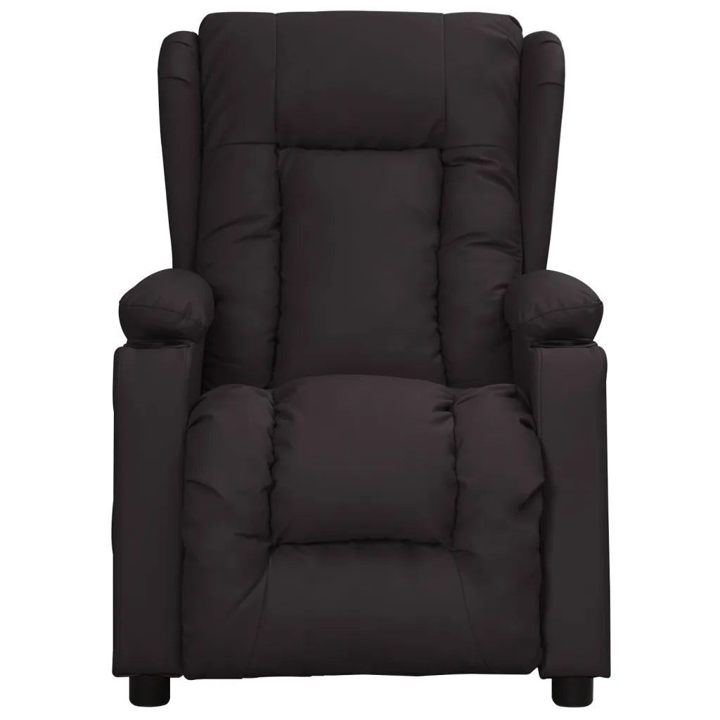 Poltrona Reclinabile Nera in Similpelle 339068