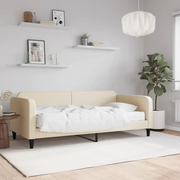 Divano Letto con Materasso-Sofa Letto-Daybed Crema 90x200 cm in Tessuto 709302