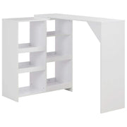 Tavolo alto da bar/bistrot con ripiano rimovibile bianco 120 cm 0902045