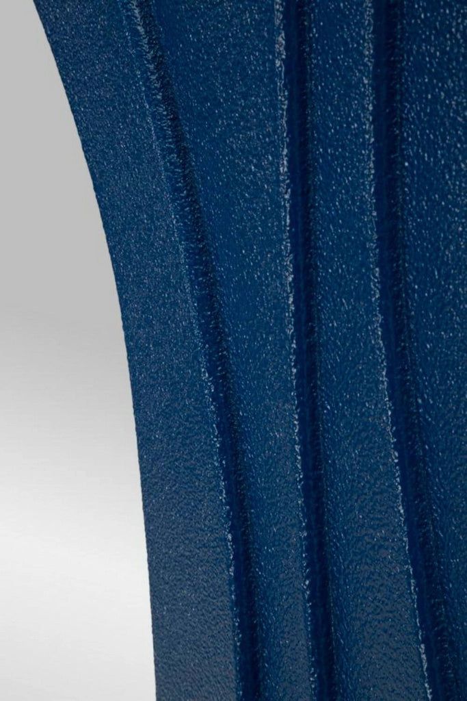 Specchio Pregola, Specchiera, Articolo d'arredo a muro, Decorazione con specchio, 90x4 h165 cm, Blu