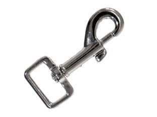 MOSCHETTONI REDINE QUADRO CON GIRELLO IN ZAMA NICHELATO- - mm.78 con asola da mm.24 - 10 pezzi