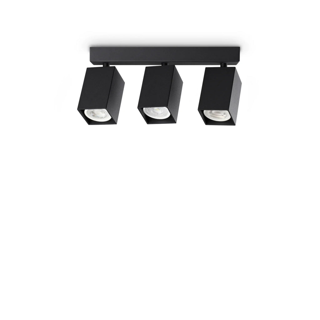 Plafoniera Dynamite 3 Luci Gu10 Nero