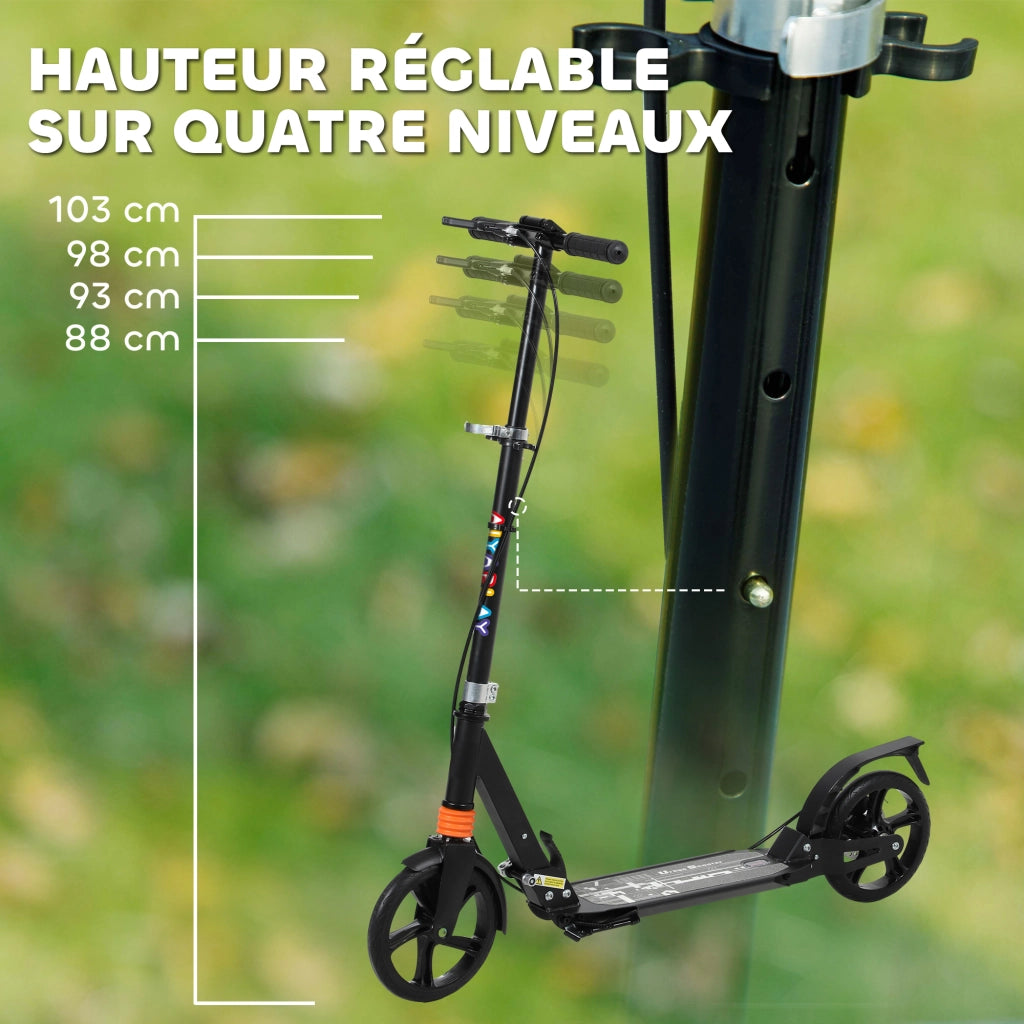 Trottinette per bambini ¨C zephmum ¨C Nero, 94x36x88-103 cm