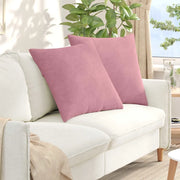 Cuscini da Divano 2 pcs Rosa 60 x 60 cm Tessuto in Cords