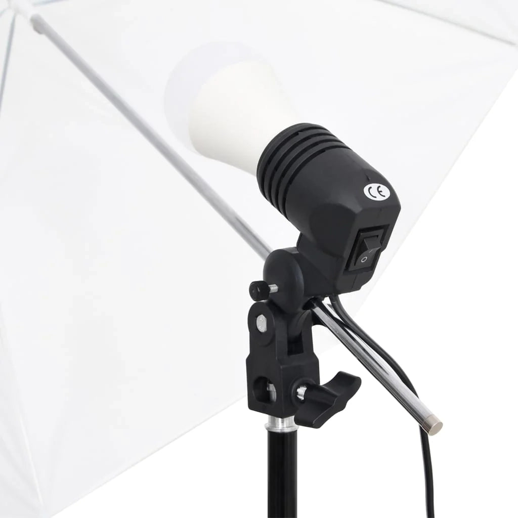Kit per studio fotografico con illuminazione fondale e riflettore nero 02_0042458