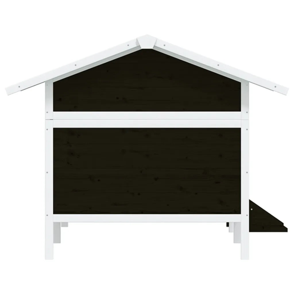 Cuccia per Cani Grigia 159x120x88,5 cm Legno Massello di Pino 172271