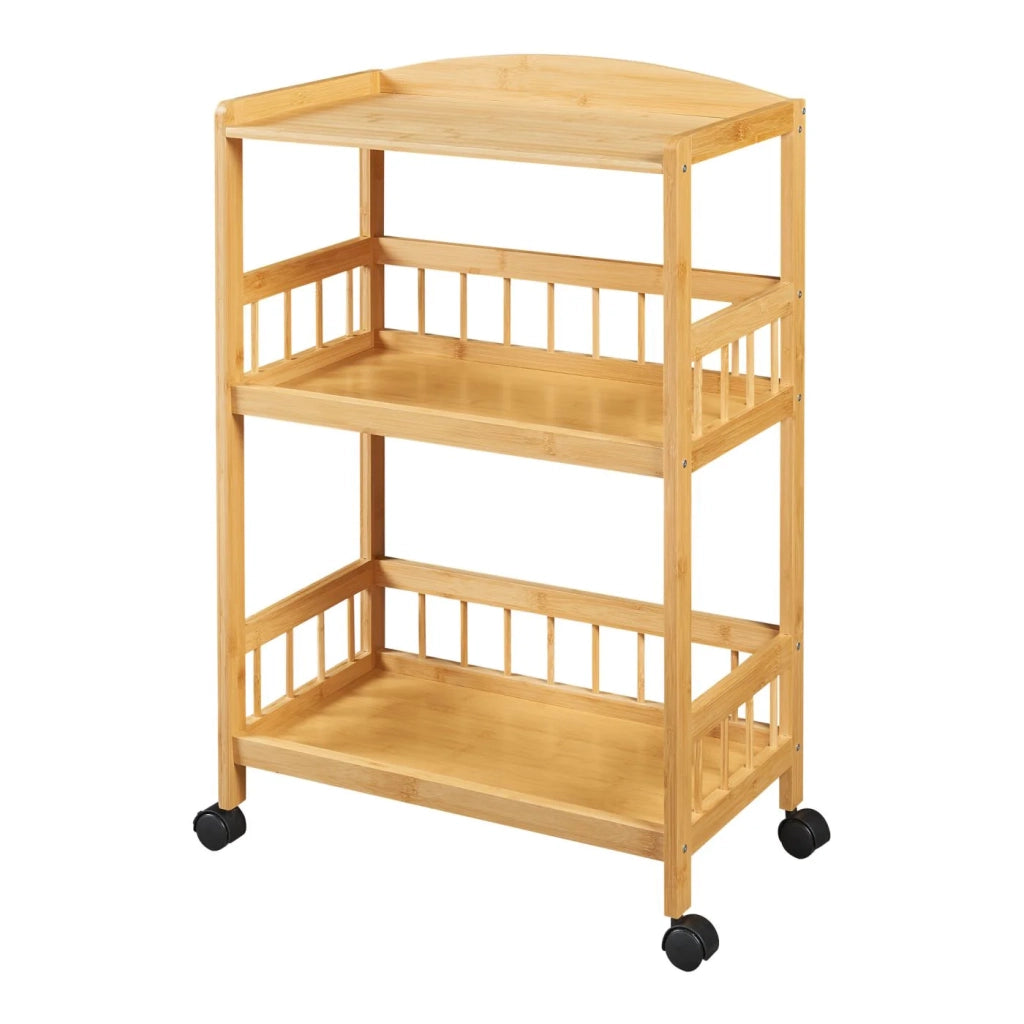 Carrello di servizio in bambù Huddinge unità di stoccaggio per cucina/soggiorno 80 x 53 x 30 cm nero naturale 03_0009225
