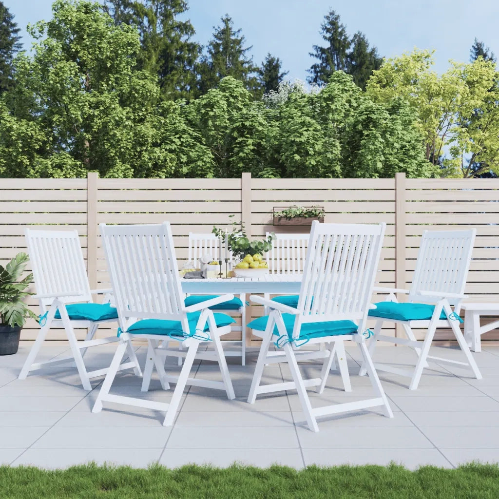 Cuscini per Sedia 6 pz Turchese 50x50x7 cm Tessuto Oxfordcod mxl 95660