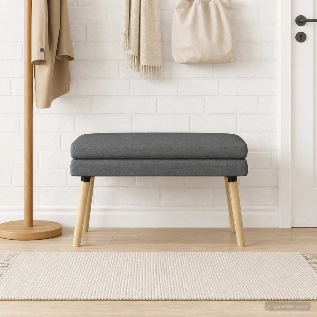 Panchina a doppio strato Grigio Scuro 80 x 40 x 47 cm Tessuto 42038432