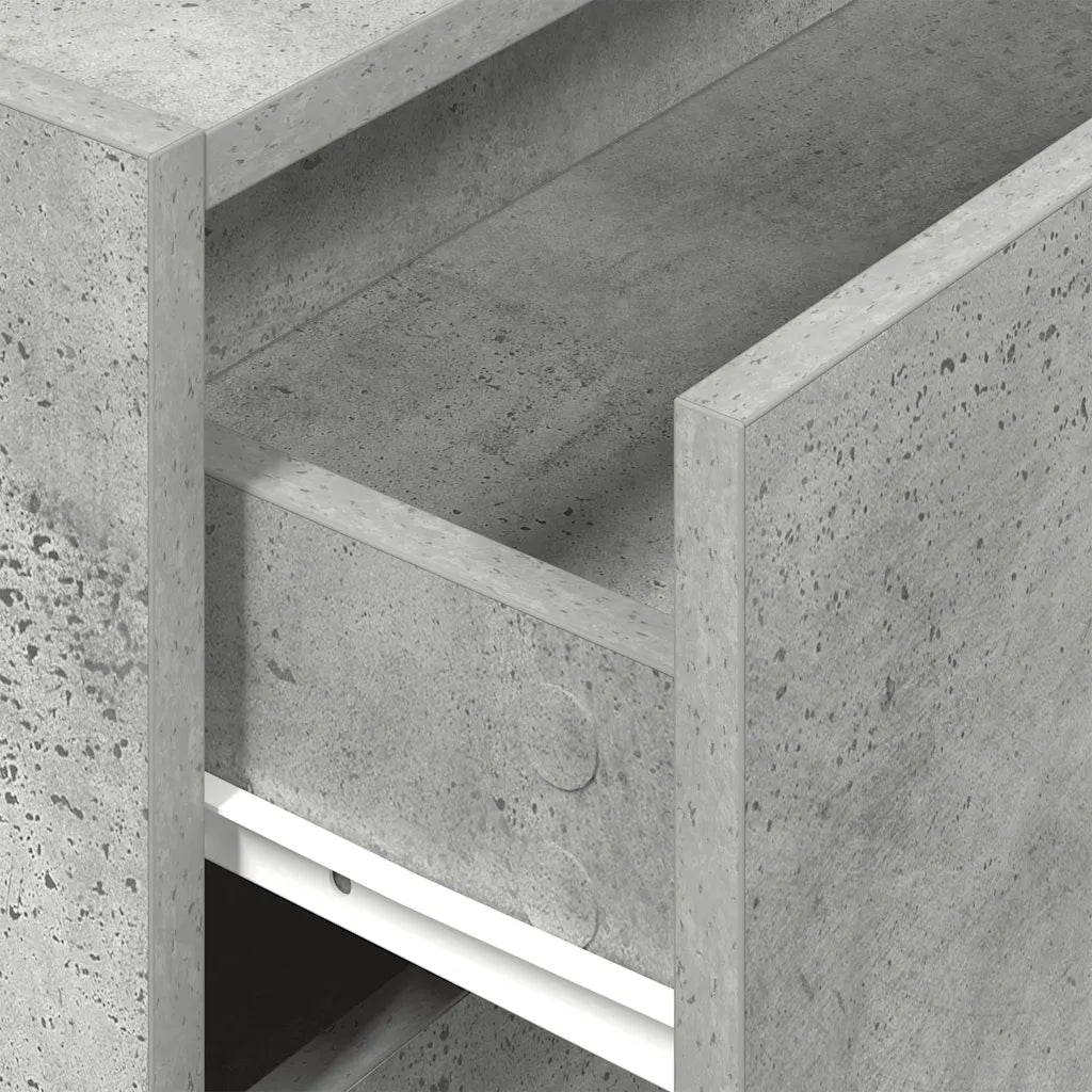 Armadio con 2 Cassetti Grigio Cemento 60x31x40 cm in Truciolato CFW1436423