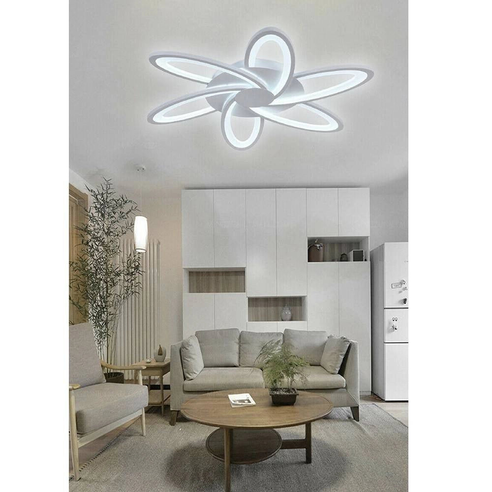 Trade Shop - Plafoniera Led 59 Watt Lampada Moderna Bianca A Luce Fredda Calda Naturale C15 - -bianco Freddo      -