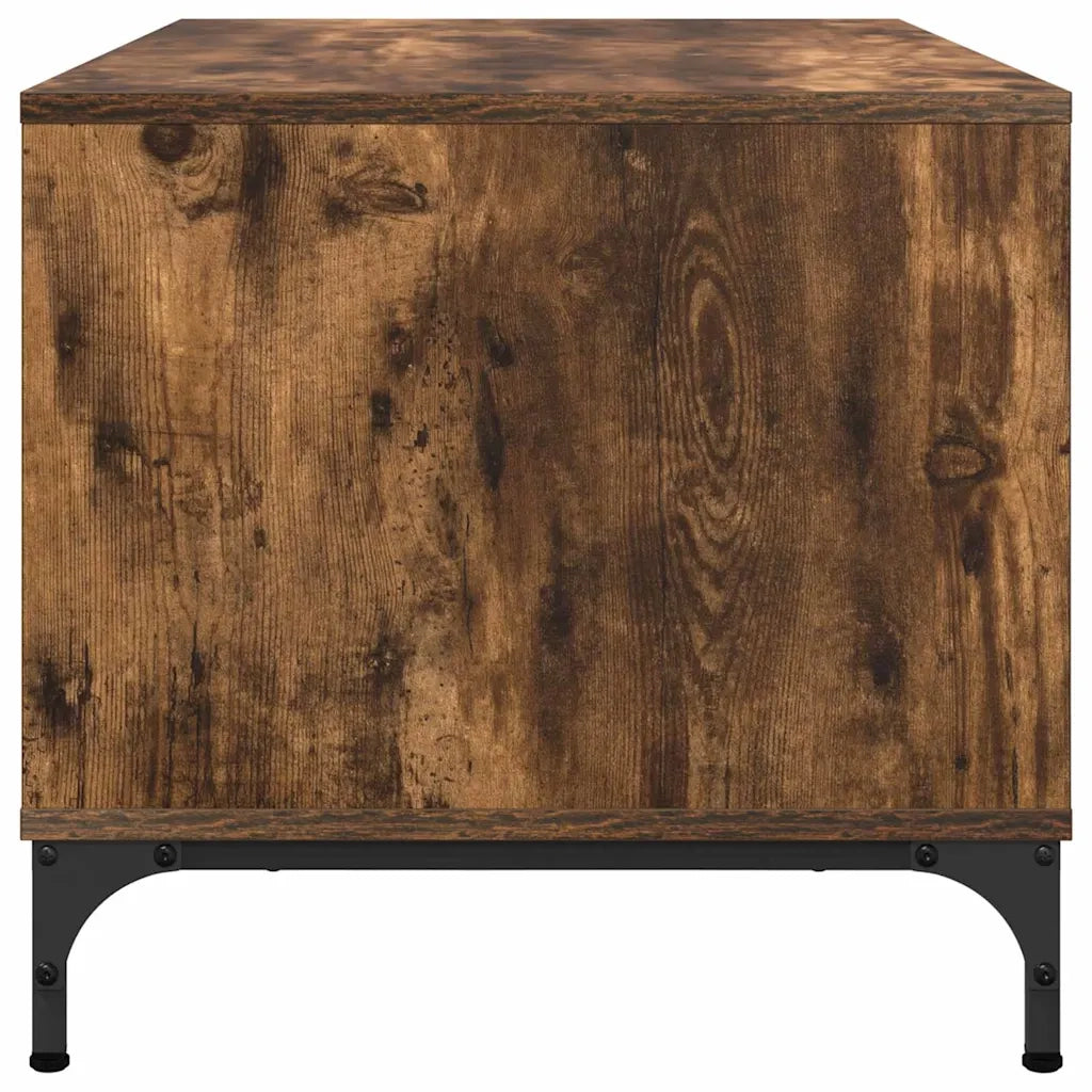 Tavolino da Salotto-Tavolino da soggiorno-Tavolo Rovere fumo 90 x 49 x 46 cm