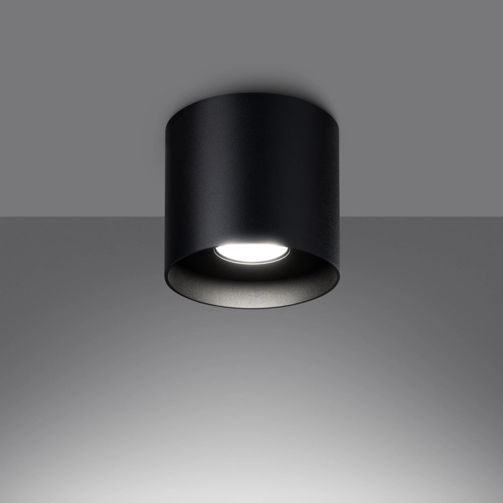 Spot soffitto tondo nero Ø12cm 1xGU10 10W Kiruna Pure Lume