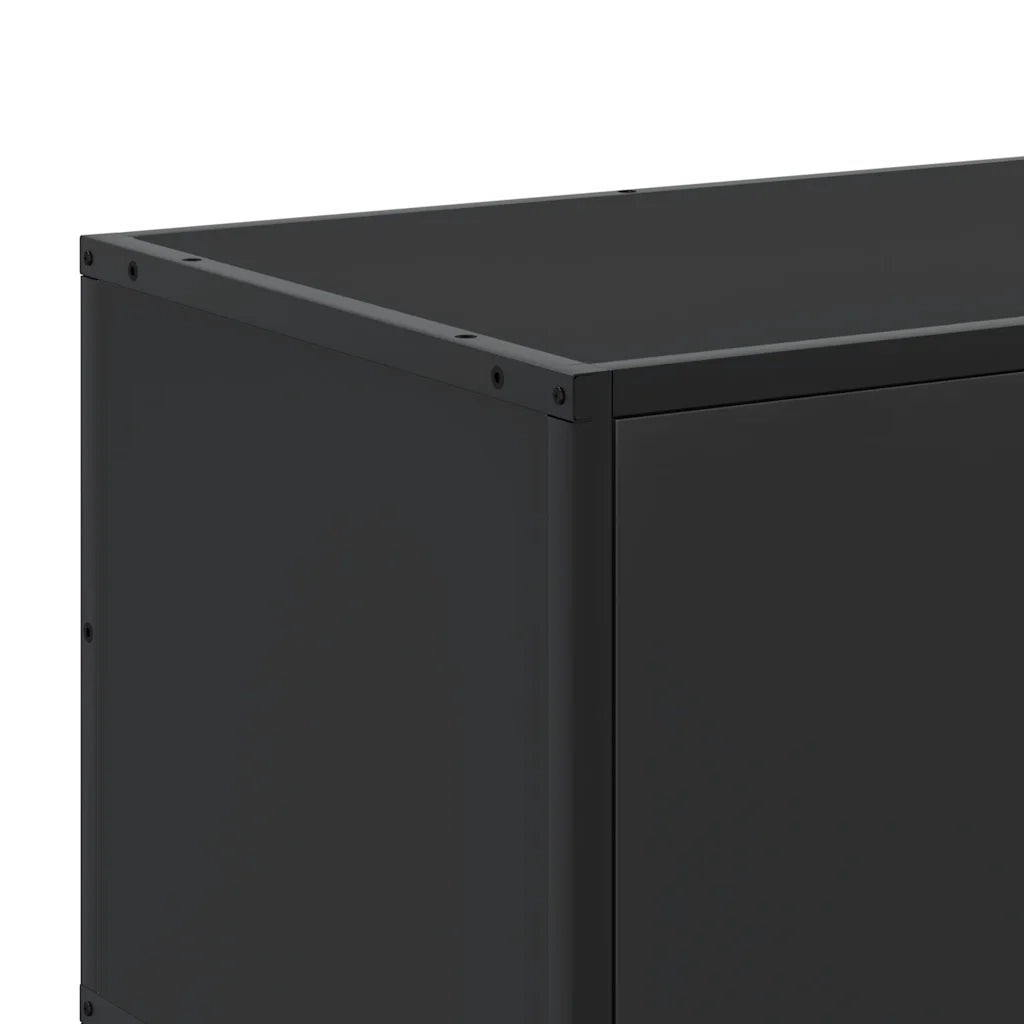 Mobile Porta TV-Mobile per TV-Credenza TV Nero 120x35x41 cm in Truciolato e Metallo