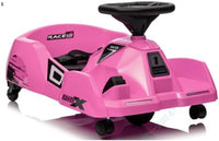 Kart Elettrico 12V con Mop Rimovibile, Telecomando, Clacson, Musica e Connessione Wireless, per Bambini 2-5 Anni (ROSA)