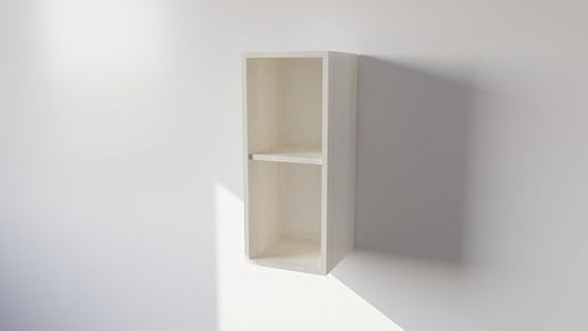 Pensile Cucina in Legno Nobilitato Larice Bianco Mobile Alto con 1 Anta, Pensile Componibile Moderno Made in Italy (H60XL30XP32cm)