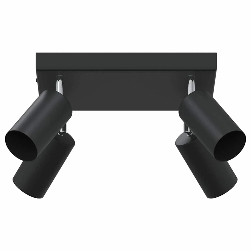 Faretto da soffitto moderno orientabile 26 x 26 x 16,5 cm in metallo nero 02_0058308